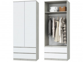 Шкаф для одежды 2х дверный с ящиками Лори дуб серый, белый в Нижнем Тагиле - nizhnij-tagil.magazinmebel.ru | фото - изображение 1