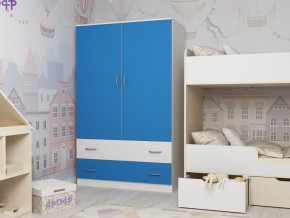 Шкаф двухстворчатый белый-голубой в Нижнем Тагиле - nizhnij-tagil.magazinmebel.ru | фото