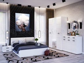 Спальня Нэнси New МДФ Белый глянец холодный, Белый в Нижнем Тагиле - nizhnij-tagil.magazinmebel.ru | фото