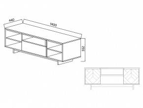 Тумба для ТВА Moderno-1400 Ф2 в Нижнем Тагиле - nizhnij-tagil.magazinmebel.ru | фото - изображение 4