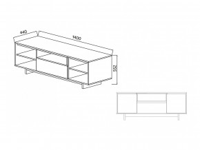 Тумба для ТВА Moderno-1400 Ф6 в Нижнем Тагиле - nizhnij-tagil.magazinmebel.ru | фото - изображение 4