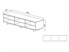 Тумба для ТВА Moderno-1800 Ф6 в Нижнем Тагиле - nizhnij-tagil.magazinmebel.ru | фото - изображение 4