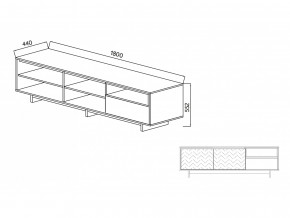 Тумба для ТВА Moderno-1800 В-1 Ф1 в Нижнем Тагиле - nizhnij-tagil.magazinmebel.ru | фото - изображение 2