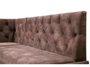Угловой диван Призма каретная стяжка коричневый с коробами в Нижнем Тагиле - nizhnij-tagil.magazinmebel.ru | фото - изображение 2